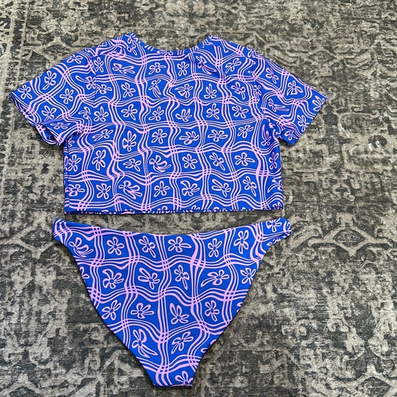 SKATIE Blue and‎ Pink Floral Bikini Set - Picture 2 of 6
